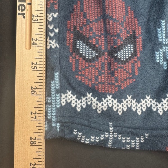 Spider Man Ugly Sweater Fleece Pajama Pants Men's SM P/C Sleep Lounge - Picture 3 of 5